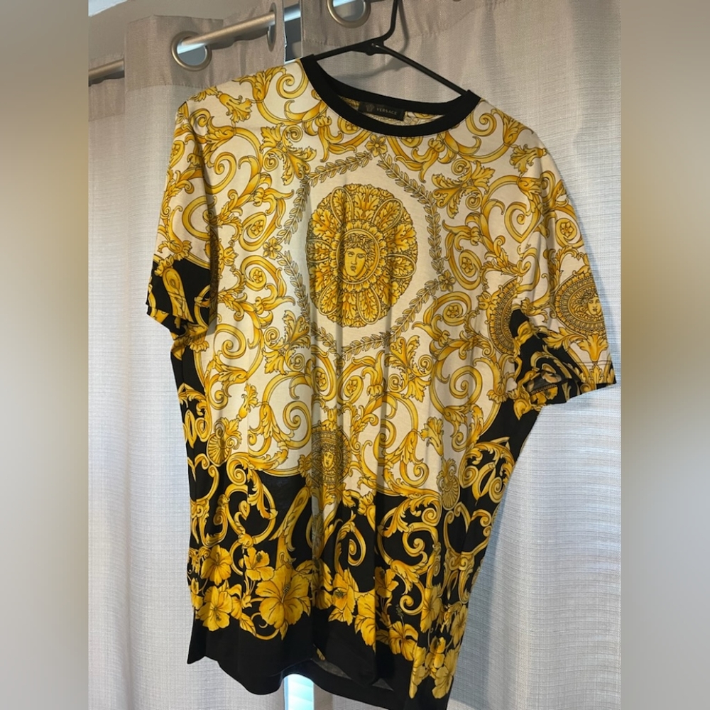 Versace Baroque Print Cotton T-Shirt